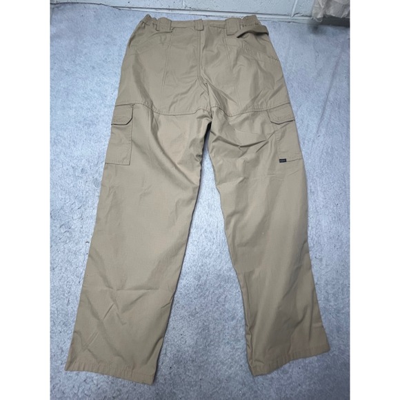 5.11 Tactical Cargo Pants Mens 36x32 Khaki Tan Ripstop Utility Work Trousers - Picture 2 of 6